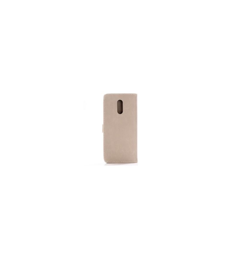Housse OnePlus 6T simili cuir rétro