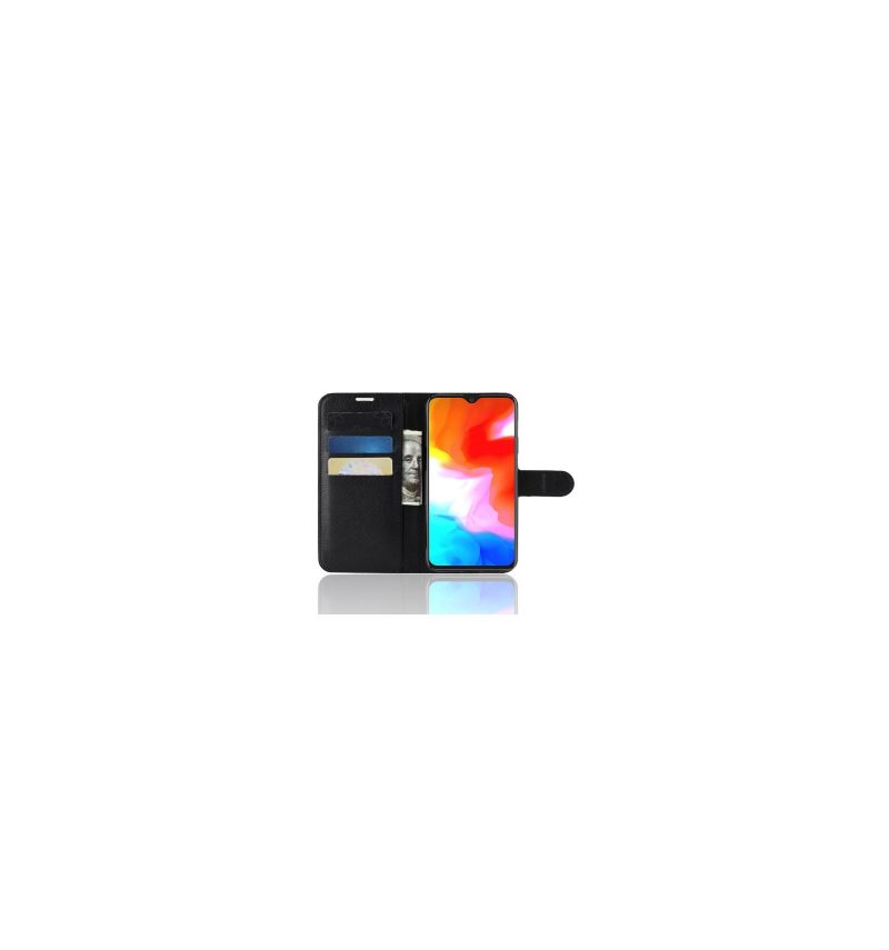 Housse OnePlus 6T Style cuir porte cartes