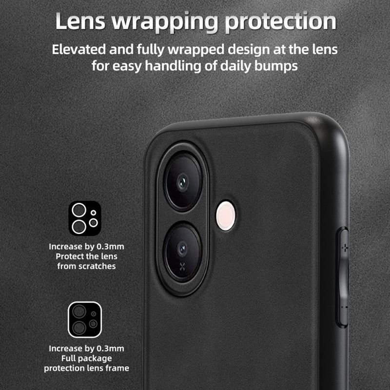 Coque Vivo V60 Lite Effet Cuir Renforcée