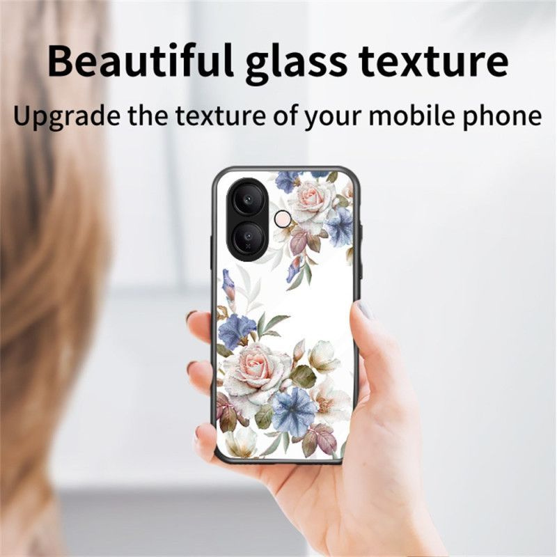Coque Vivo V60 Lite Verre Trempé Florale