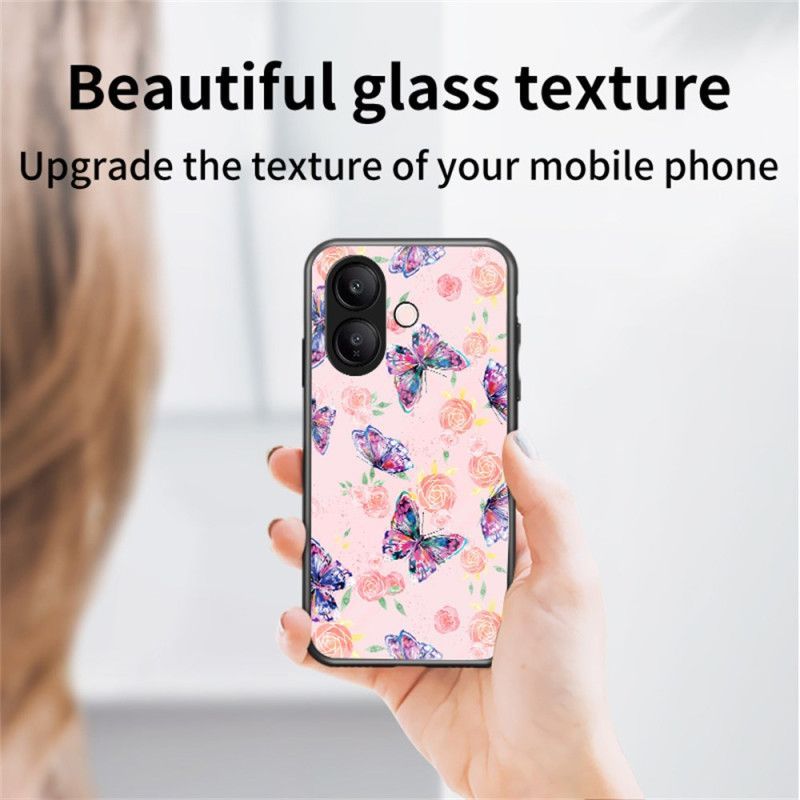 Coque Vivo V60 Lite Verre Trempé Papillons