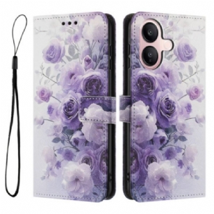 Housse Vivo V60 Lite Roses Violettes