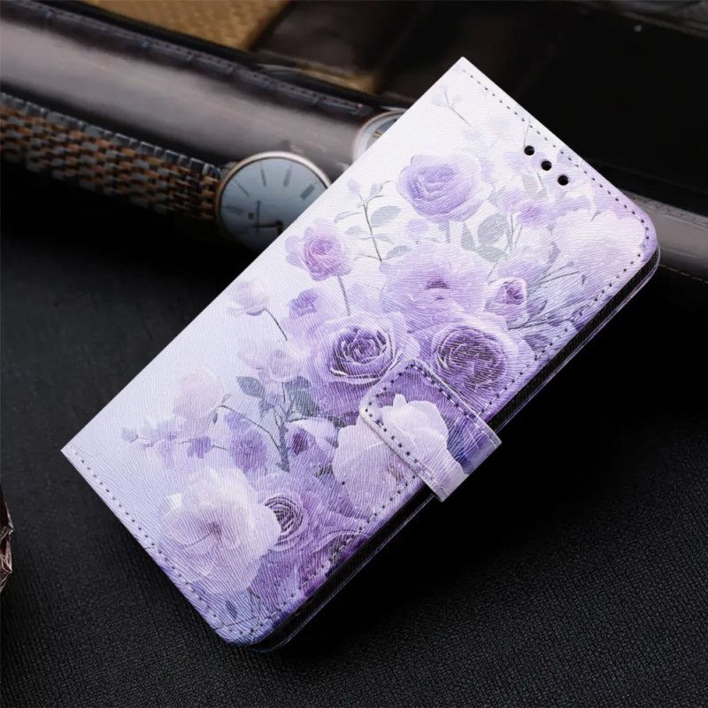 Housse Vivo V60 Lite Roses Violettes