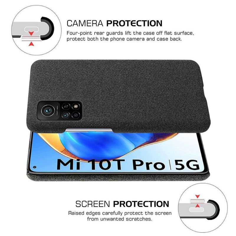 Coque Xiaomi Mi 10T / Mi 10T Pro revêtement tissu