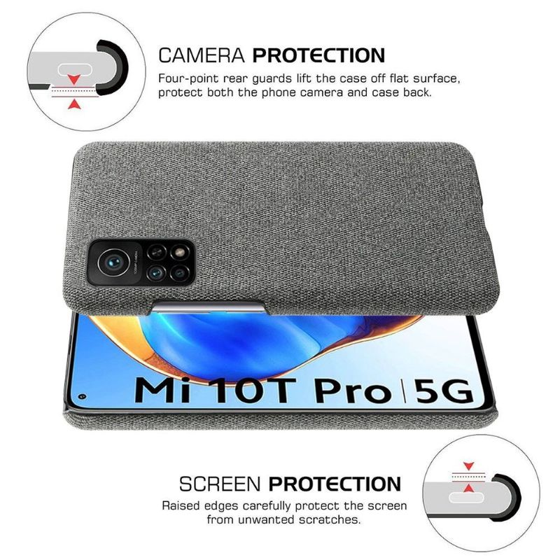 Coque Xiaomi Mi 10T / Mi 10T Pro revêtement tissu