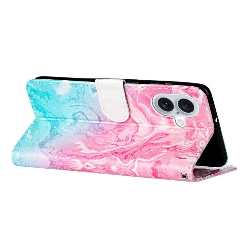 Housse iPhone 16 Plus Marbre Rose Vert
