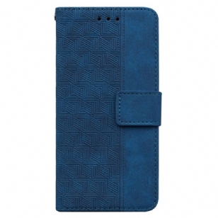Housse iPhone 16 Plus Motif Tissé à Lanière