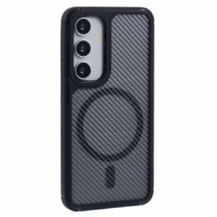Coque Samsung Galaxy S25 Plus 5G Compatible MagSafe Fibre Carbone
