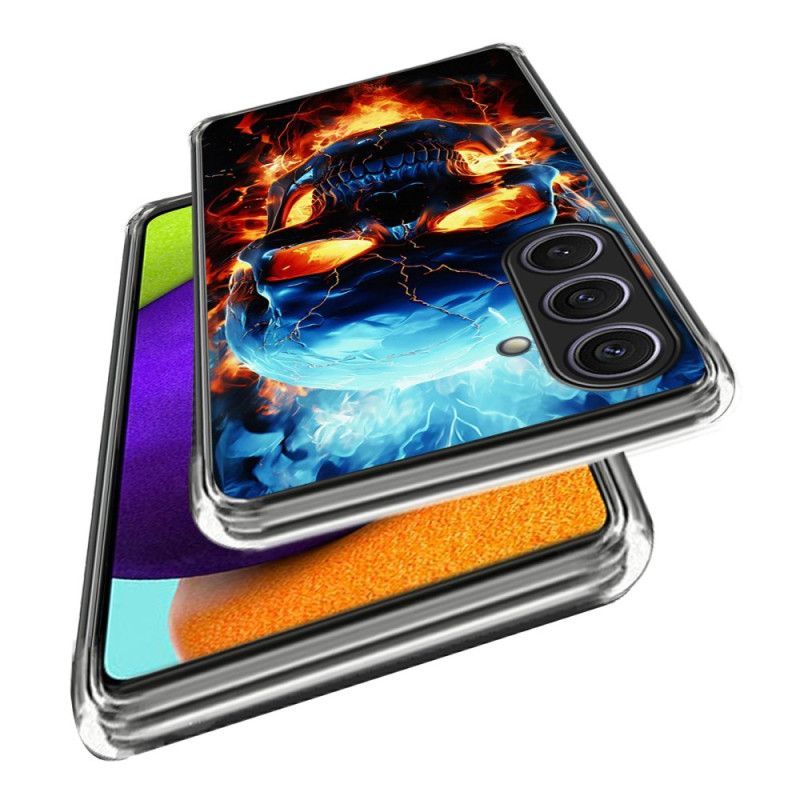Coque Samsung Galaxy S25 Plus 5G Crâne Enflammé