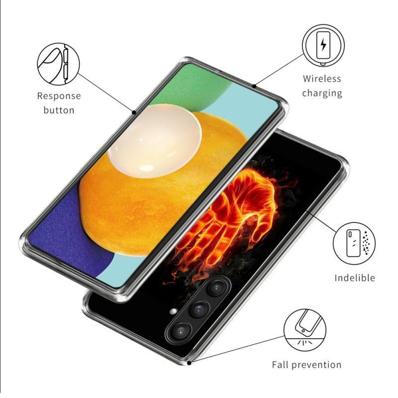 Coque Samsung Galaxy S25 Plus 5G Main en feu