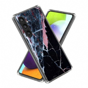 Coque Samsung Galaxy S25 Plus 5G Marbre Noir et Rose