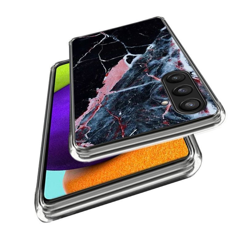 Coque Samsung Galaxy S25 Plus 5G Marbre Noir et Rose