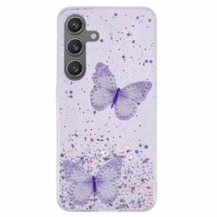 Coque Samsung Galaxy S25 Plus 5G Paillettes Papillons