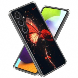 Coque Samsung Galaxy S25 Plus 5G Papillon Rouge