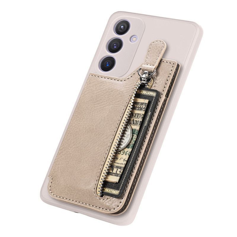 Coque Samsung Galaxy S25 Plus 5G Portefeuille à Fermeture Éclair
