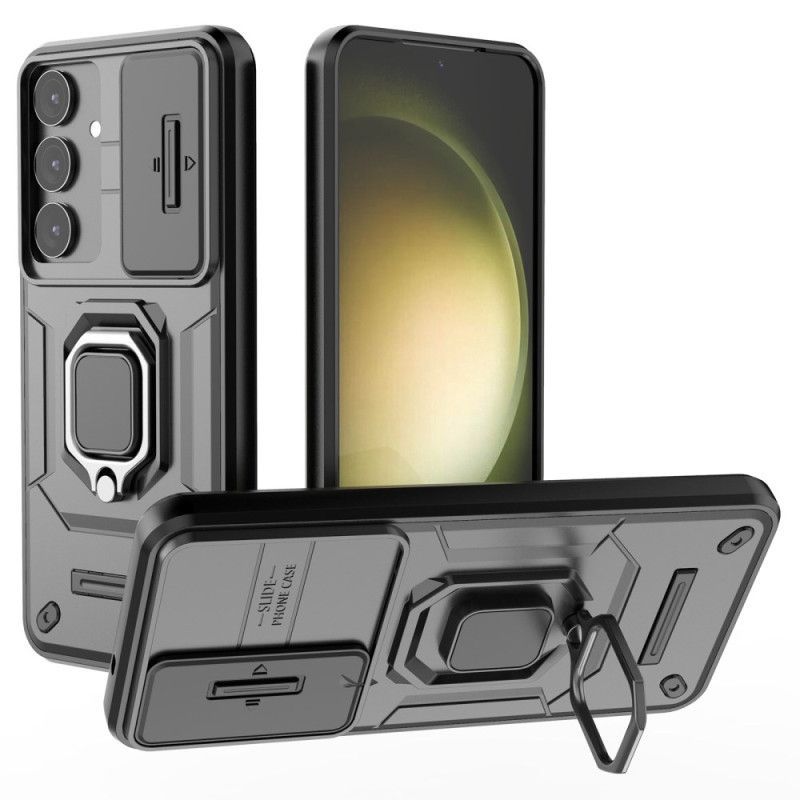 Coque Samsung Galaxy S25 Plus 5G Ring Résistante avec Protecteur Objectif