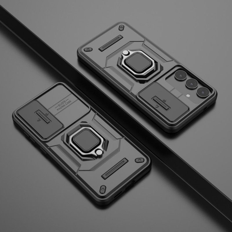 Coque Samsung Galaxy S25 Plus 5G Ring Résistante avec Protecteur Objectif