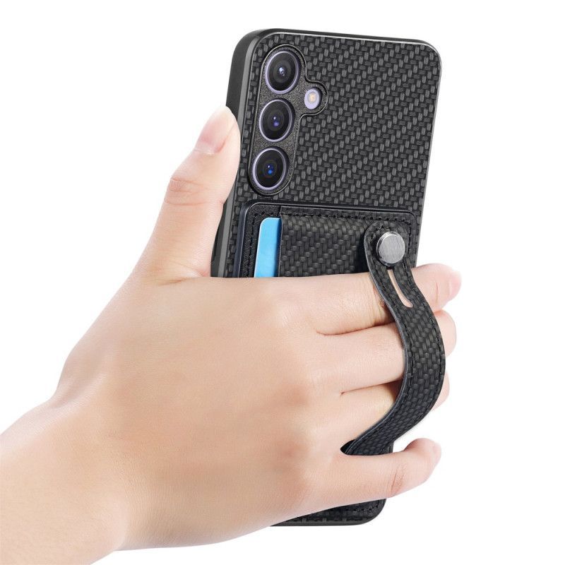 Coque Samsung Galaxy S25 Plus 5G Sangle et Porte-Cartes