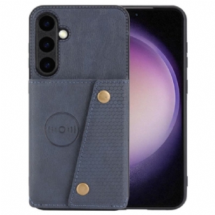 Coque Samsung Galaxy S25 Plus 5G Simili Cuir Porte-Cartes