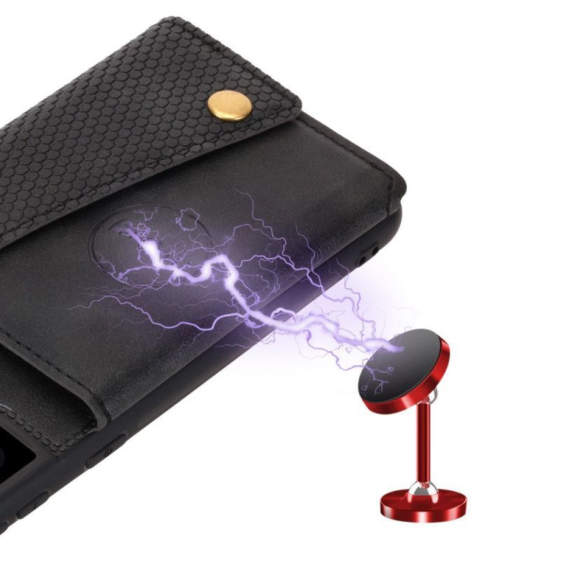 Coque Samsung Galaxy S25 Plus 5G Simili Cuir Porte-Cartes