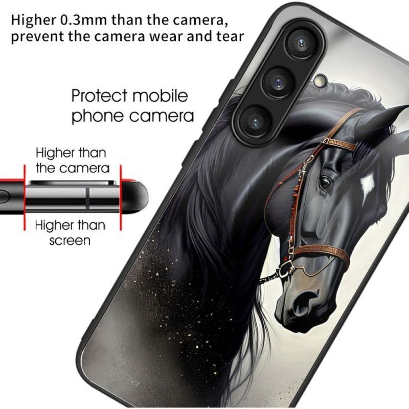 Coque Samsung Galaxy S25 Plus 5G Verre Trempé Cheval Gris