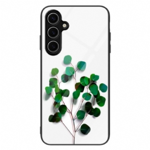 Coque Samsung Galaxy S25 Plus 5G Verre Trempé Feuilles Vertes
