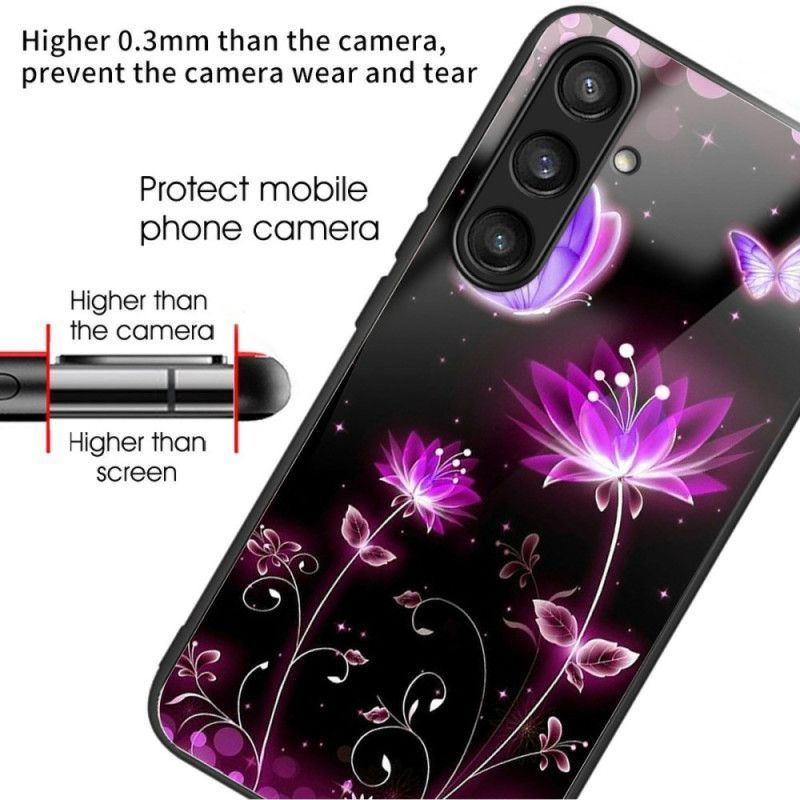 Coque Samsung Galaxy S25 Plus 5G Verre Trempé Fleurs et Papillons