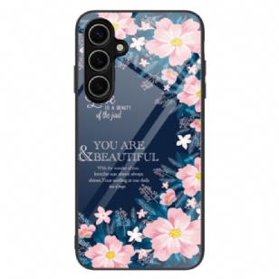 Coque Samsung Galaxy S25 Plus 5G Verre Trempé Fleurs Roses