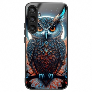 Coque Samsung Galaxy S25 Plus 5G Verre Trempé Hibou Coloré