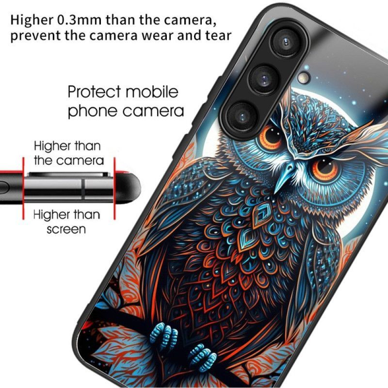 Coque Samsung Galaxy S25 Plus 5G Verre Trempé Hibou Coloré