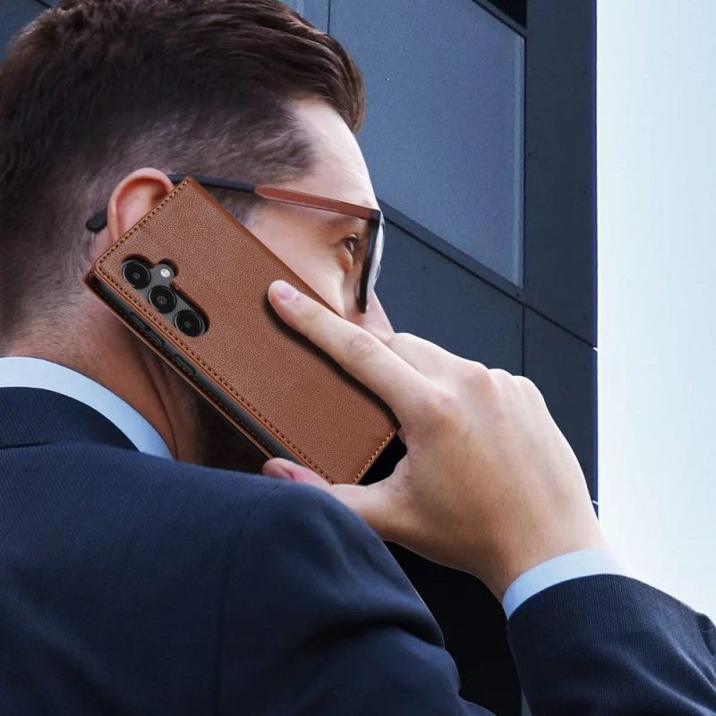 Flip Cover Samsung Galaxy S25 Plus 5G Effet Cuir