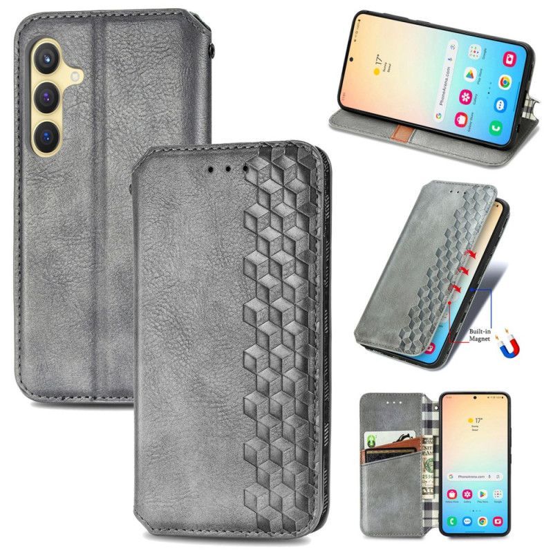 Flip Cover Samsung Galaxy S25 Plus 5G Effet Daim Frise