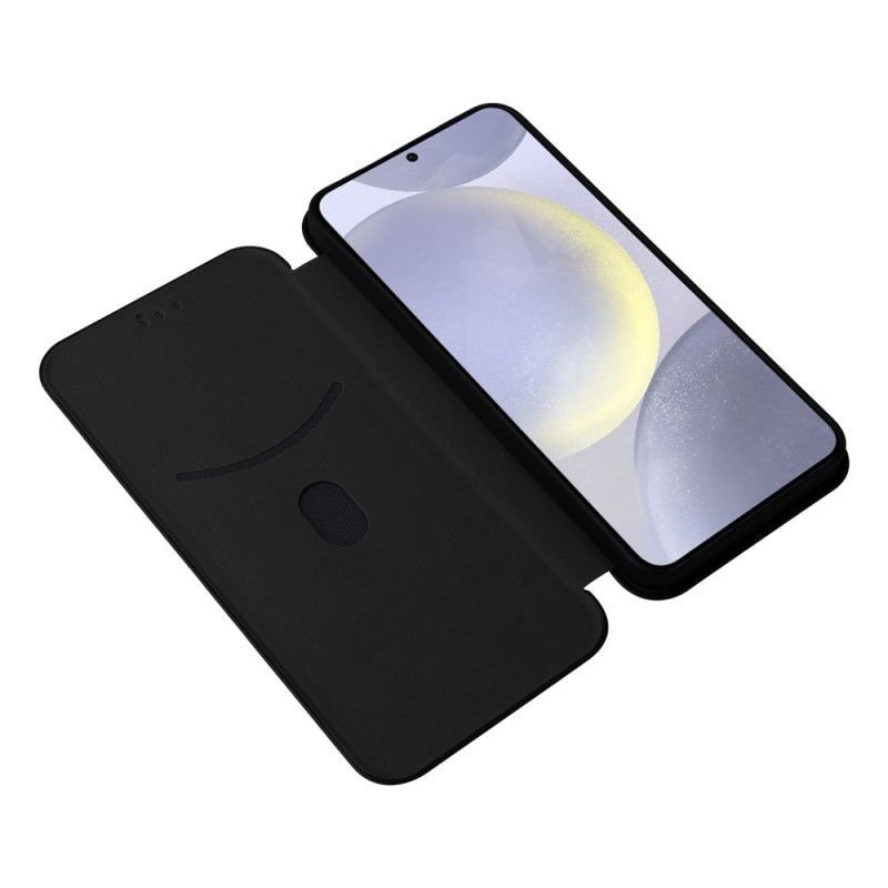 Flip Cover Samsung Galaxy S25 Plus 5G Fibre Carbone