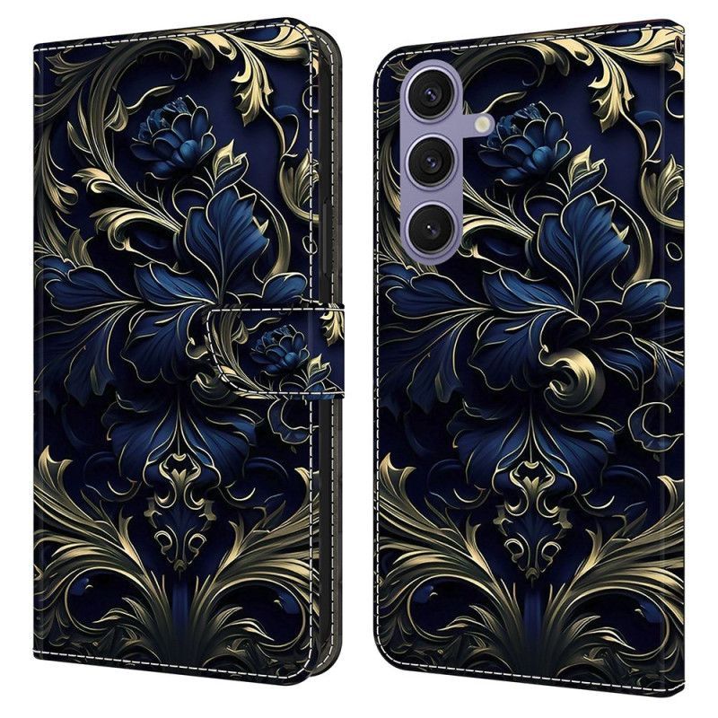 Housse métallique Fleur Bleue