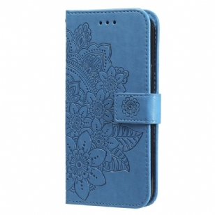 Housse Samsung Galaxy S25 Plus 5G Design Floral à Lanière