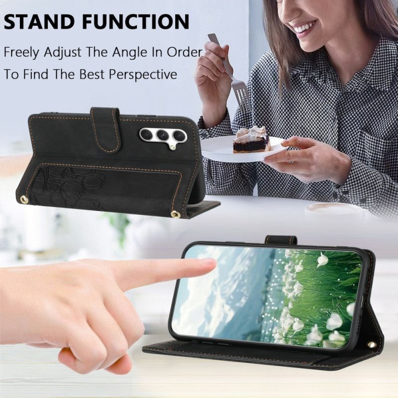 Housse Samsung Galaxy S25 Plus 5G Effet Daim Florale