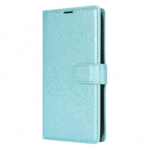 Housse Samsung Galaxy S25 Plus 5G Empreinte Florale à Lanière