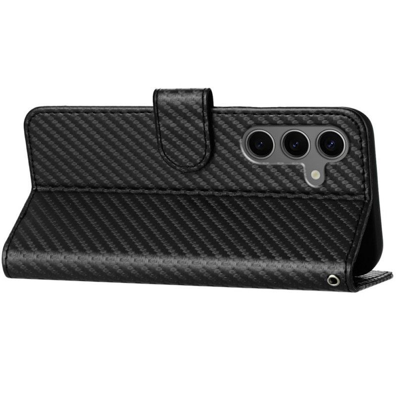 Housse Samsung Galaxy S25 Plus 5G Fibre Carbone à Lanière