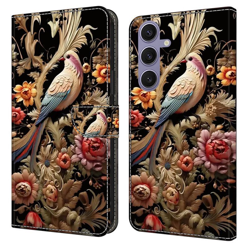 Housse Samsung Galaxy S25 Plus 5G Fleurs et Oiseaux