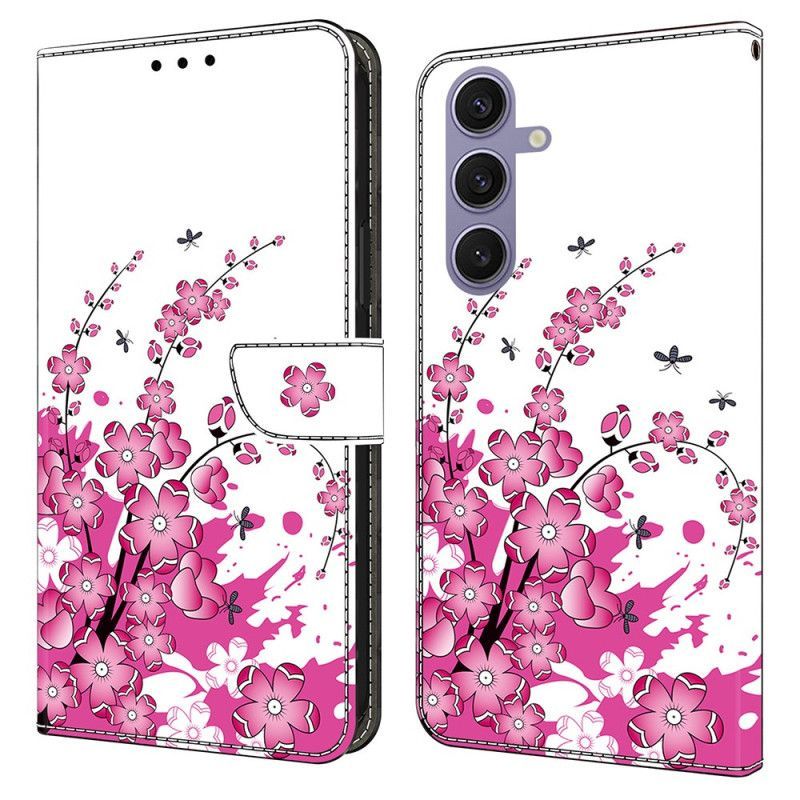 Housse Samsung Galaxy S25 Plus 5G Motif Floral Rose