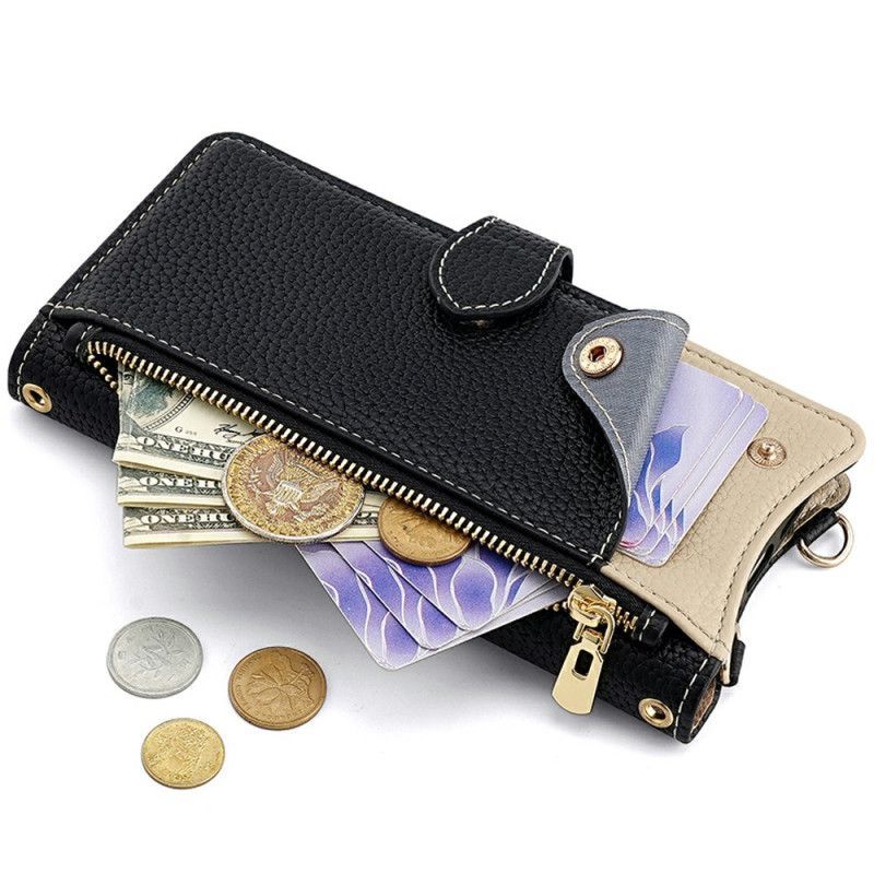 Housse Samsung Galaxy S25 Plus 5G Portefeuille avec Chaîne