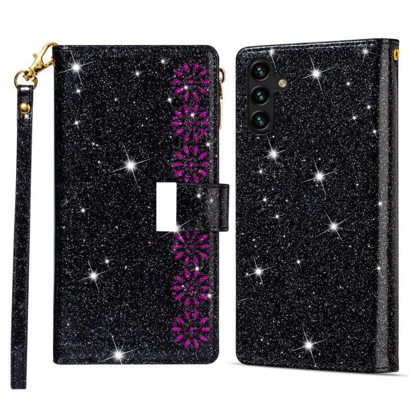 Housse Samsung Galaxy S25 Plus 5G Portefeuille Paillettes