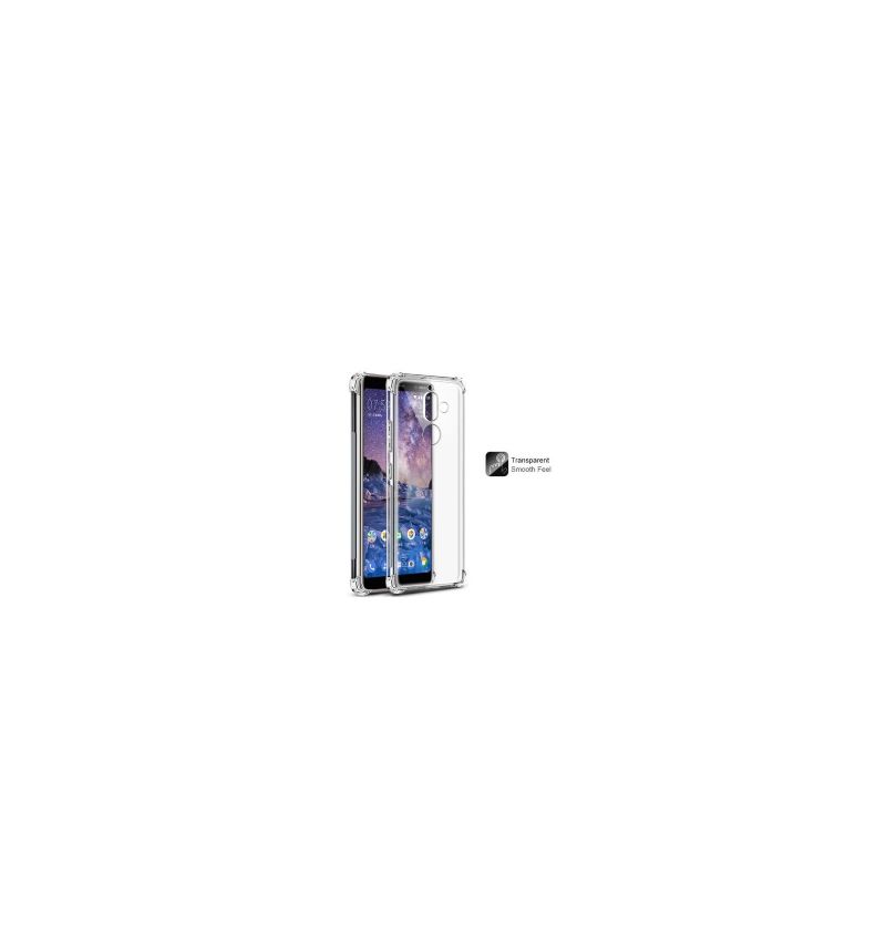 Coque Nokia 7 Plus Class Protect + Protection d'écran - Transparent