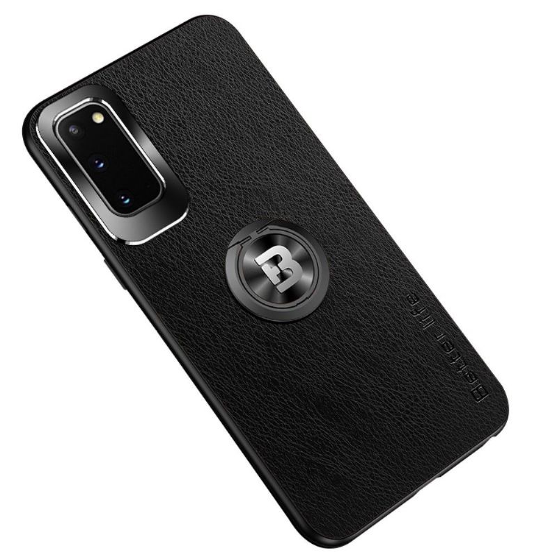 Coque Samsung Galaxy S21 Plus Ring Shape Style Cuir