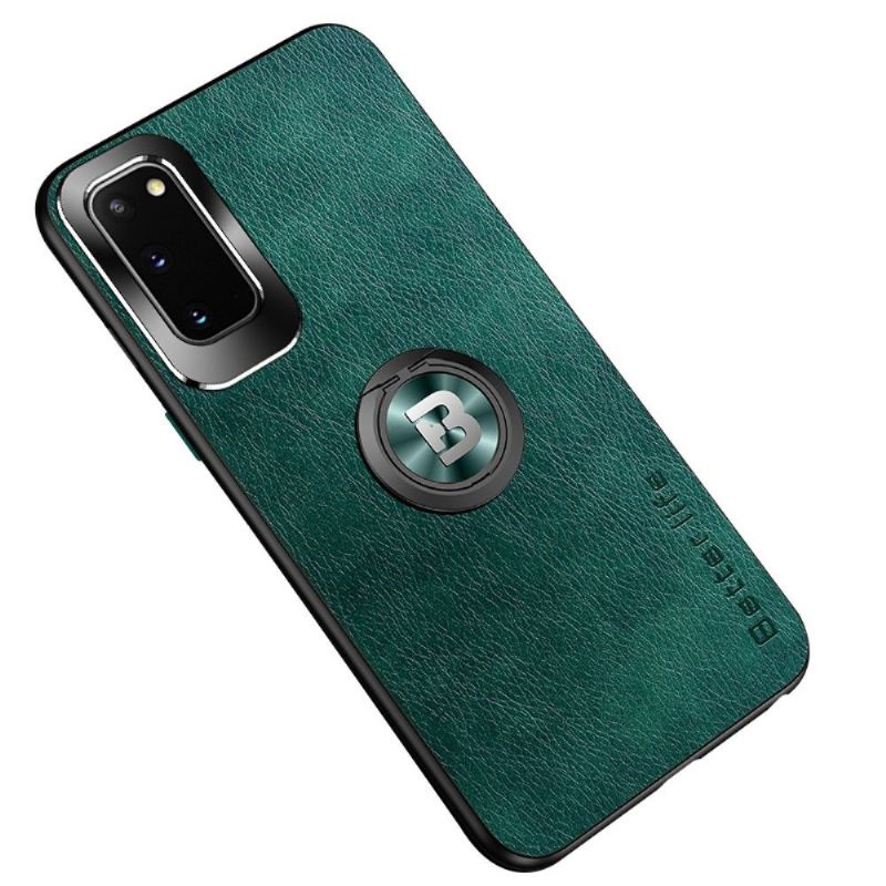 Coque Samsung Galaxy S21 Plus Ring Shape Style Cuir