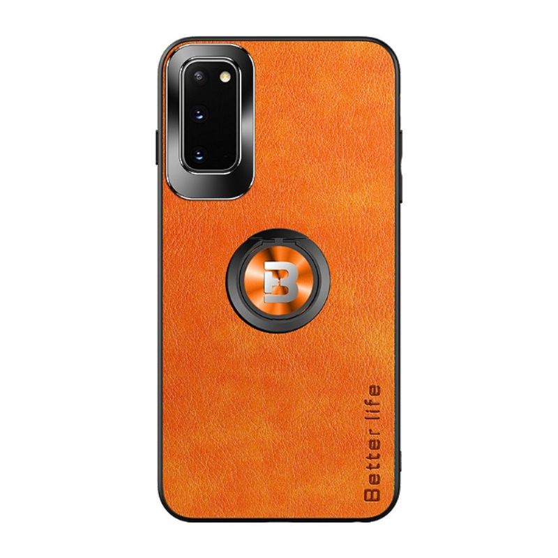 Coque Samsung Galaxy S21 Plus Ring Shape Style Cuir