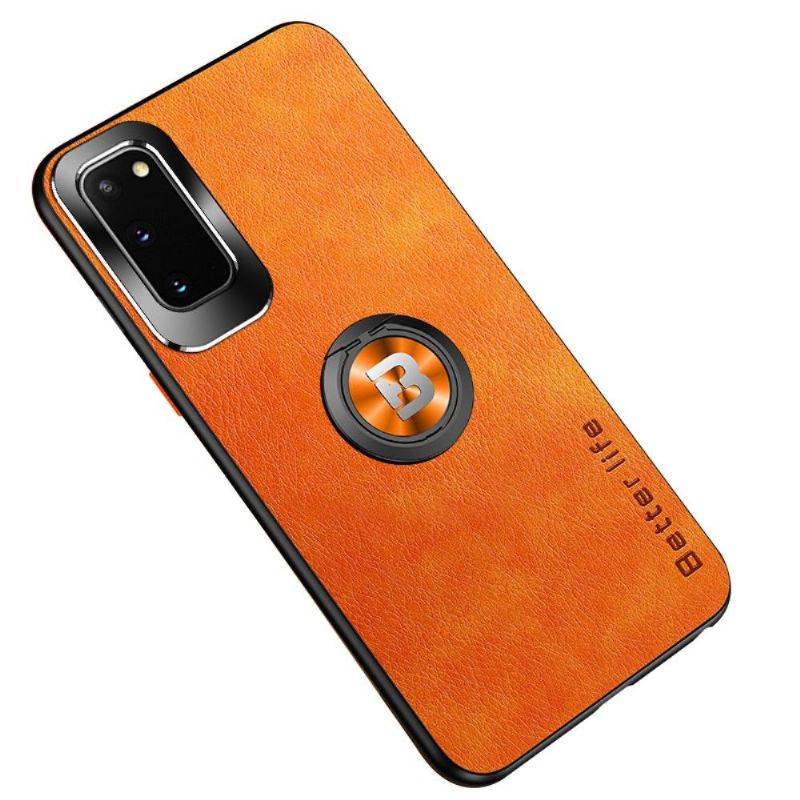 Coque Samsung Galaxy S21 Plus Ring Shape Style Cuir