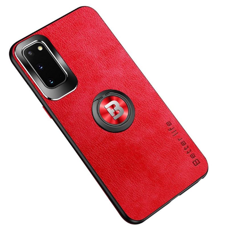 Coque Samsung Galaxy S21 Plus Ring Shape Style Cuir
