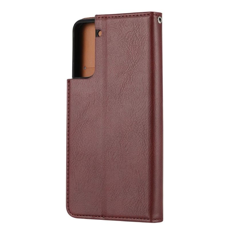 Housse Samsung Galaxy S21 Plus simili cuir stand case