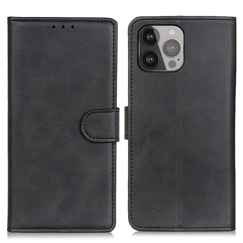 Housse iPhone 16 Pro Simili Cuir Mat